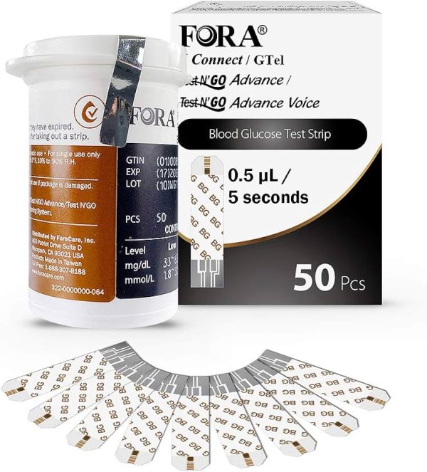 FORA Test N'GO Advance Voice Blood Glucose Testing Kit